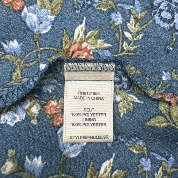 Inspired Hearts Colorful Floral Satin Milk Maid Peasant Midi Dress Sz S NEW - Picture 9 of 11